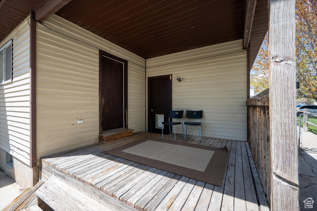 Exterior space with fence