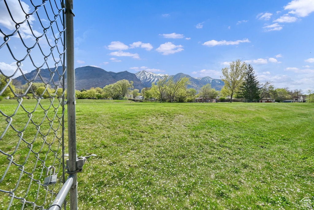 Mountain view featuring a rural view
