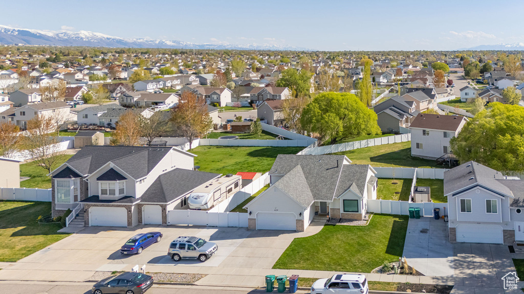 Aerial view with a residential view