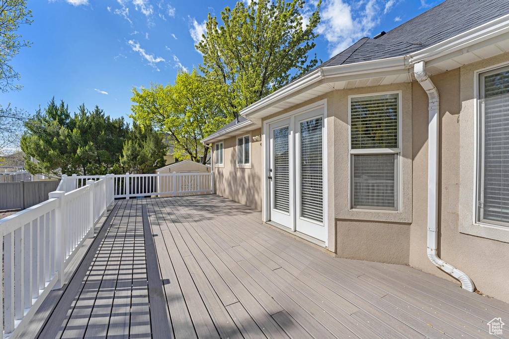 View of deck