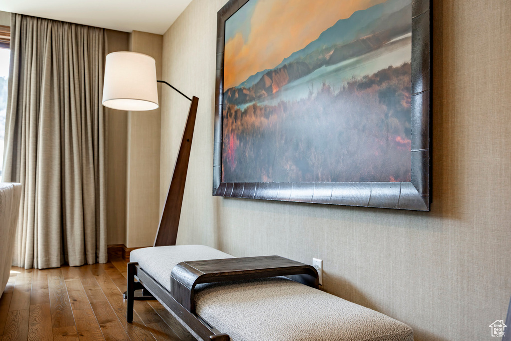 Bedroom featuring hardwood / wood-style flooring