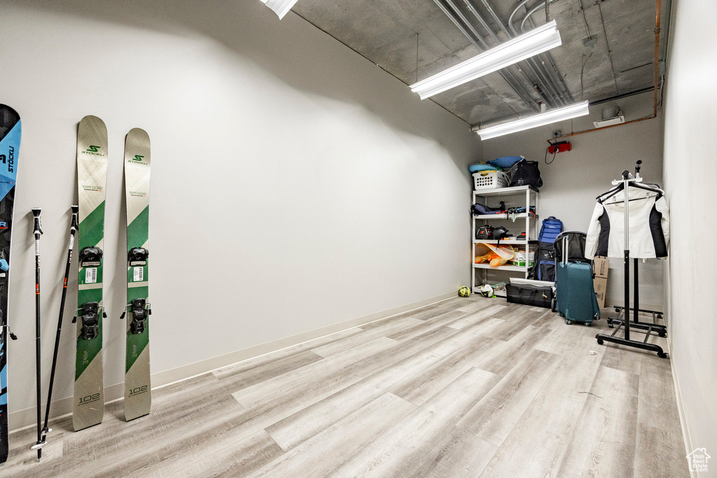 Interior space featuring wood finished floors