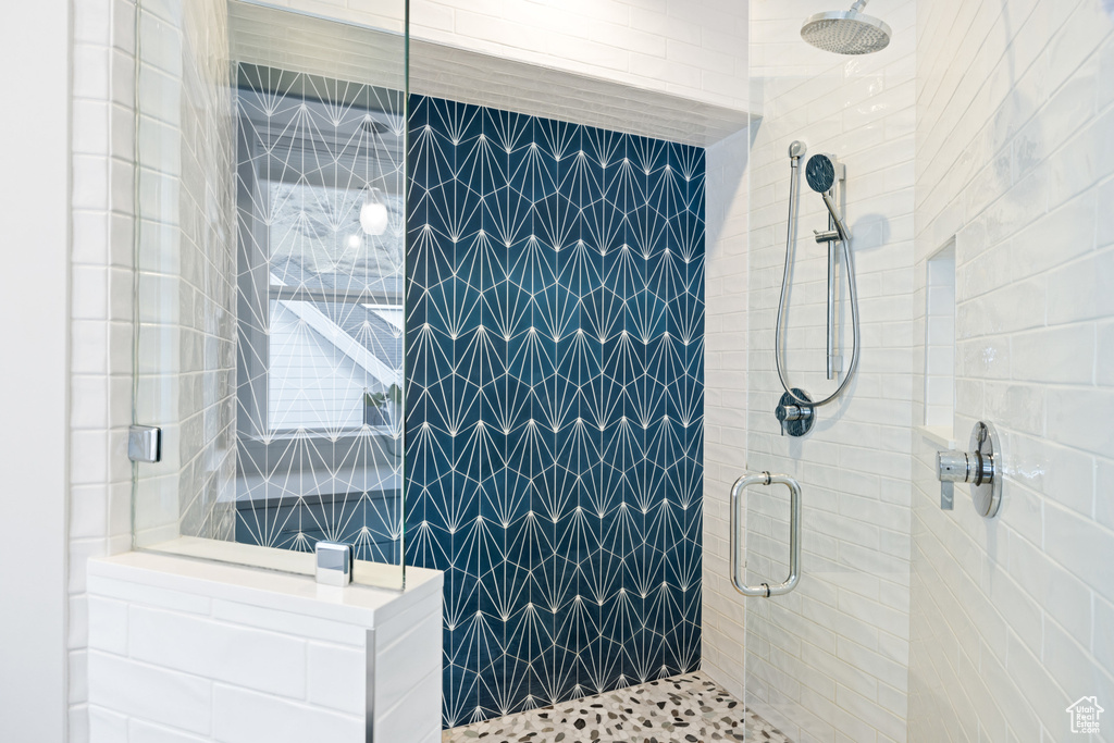 Full bathroom with a stall shower