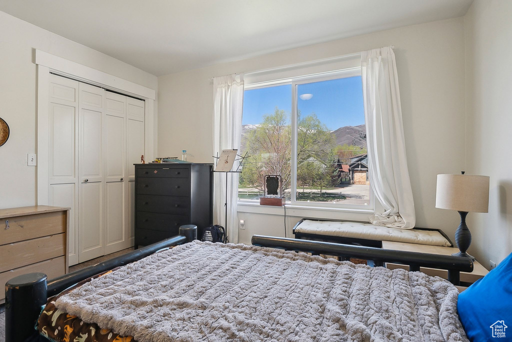 Bedroom featuring a closet