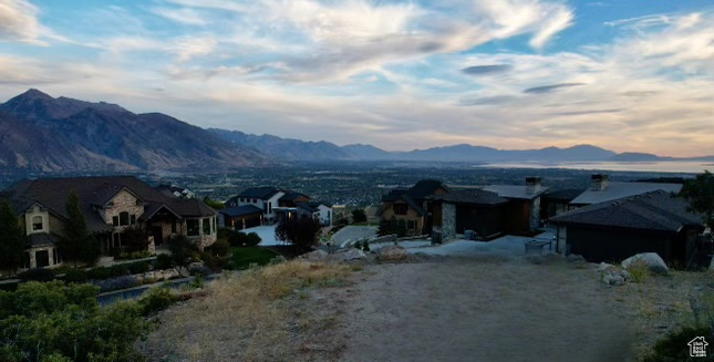 View of mountain feature with a residential view