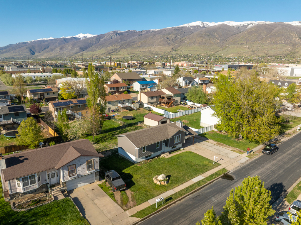 Bird\\\'s eye view featuring a mountain view and a residential view