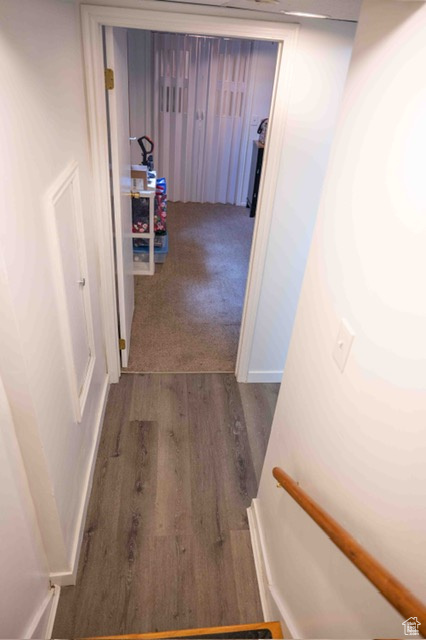 Hall with wood finished floors