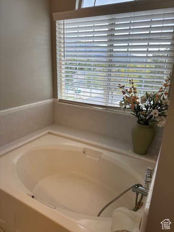 Bathroom featuring a garden tub