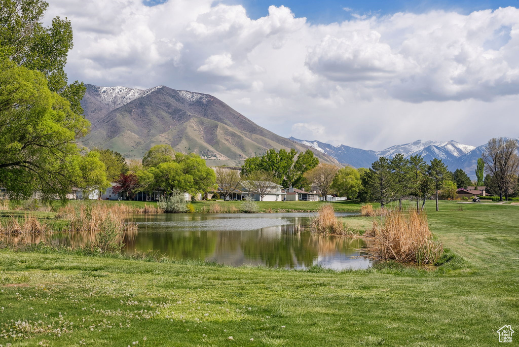 Exterior space with a mountain view