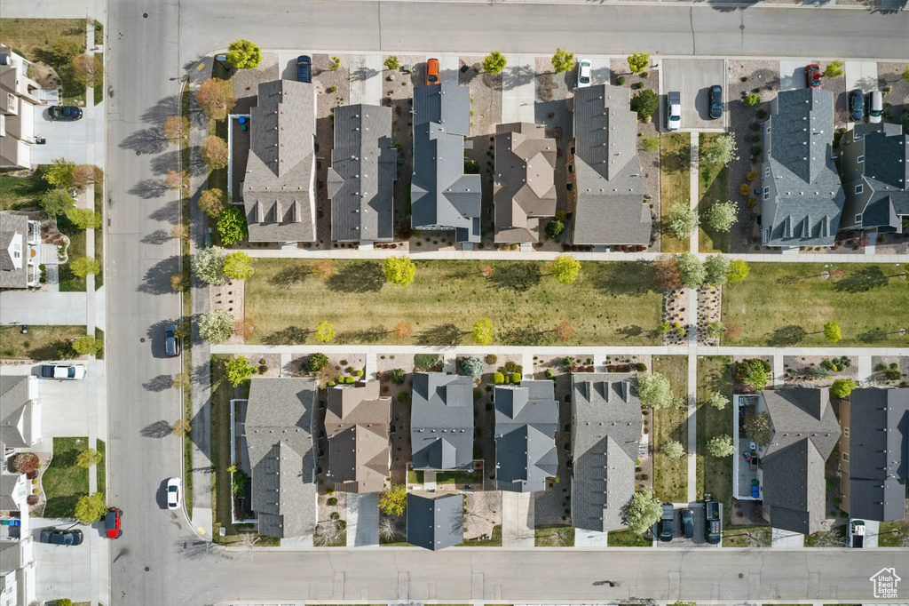 Aerial view with a residential view