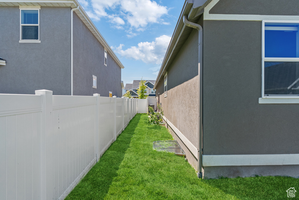 View of home's exterior with stucco siding