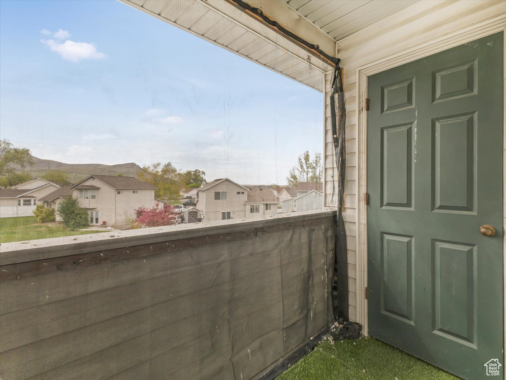 Balcony with a residential view