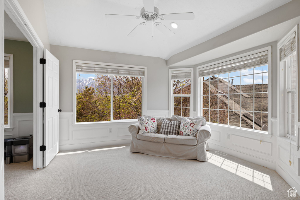 Sunroom / solarium with a wealth of natural light