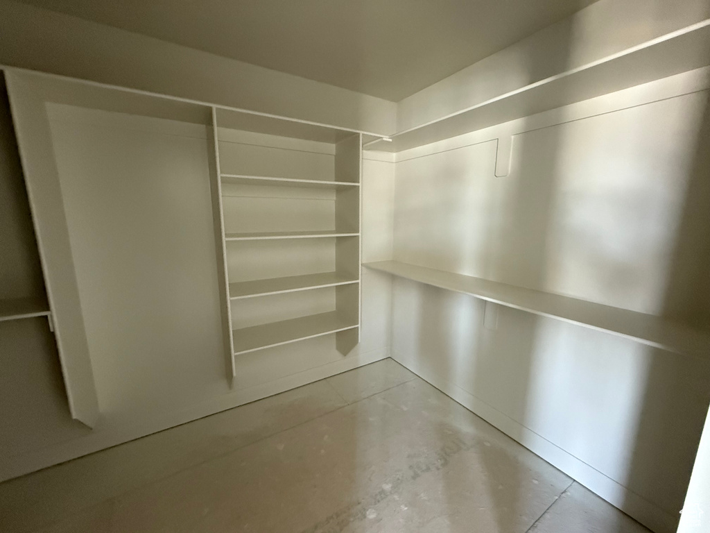 View of walk in closet