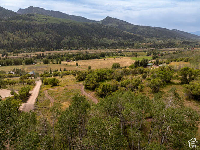 Bird's eye view featuring a mountain view