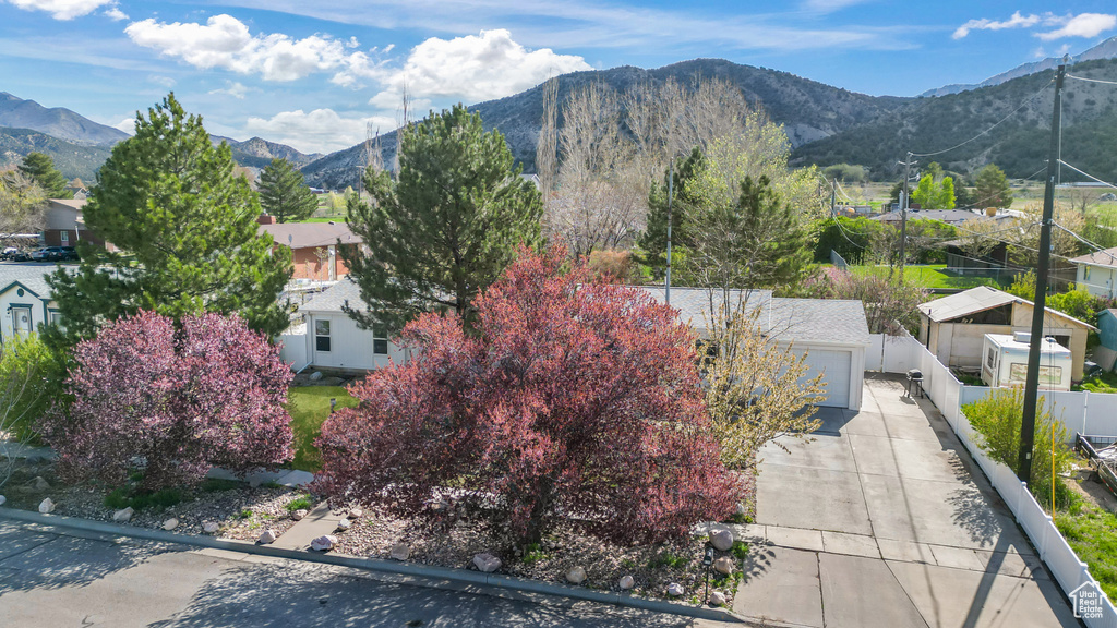 Mountain view with a residential view