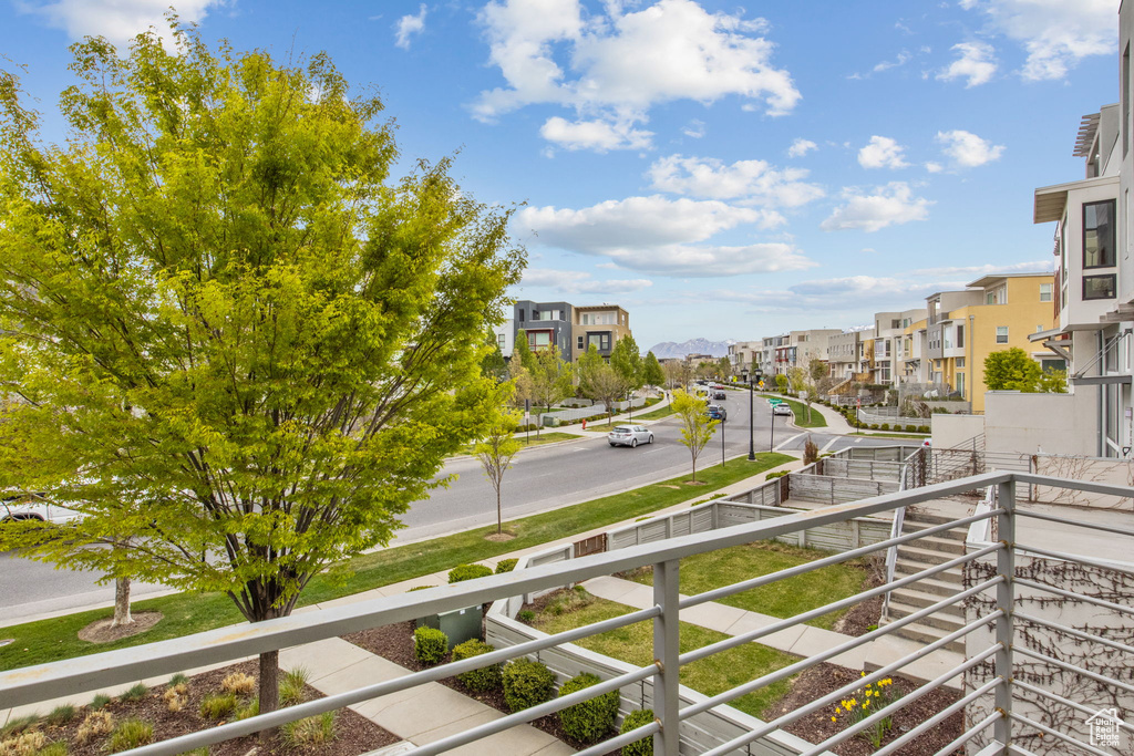Balcony with a residential view