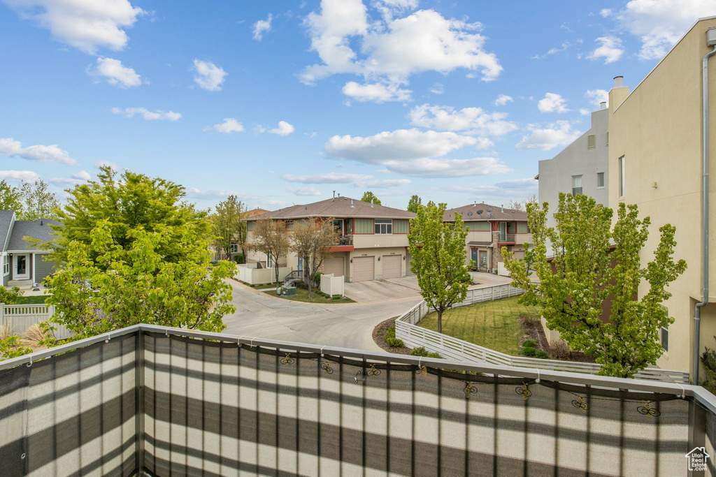 Balcony with a residential view