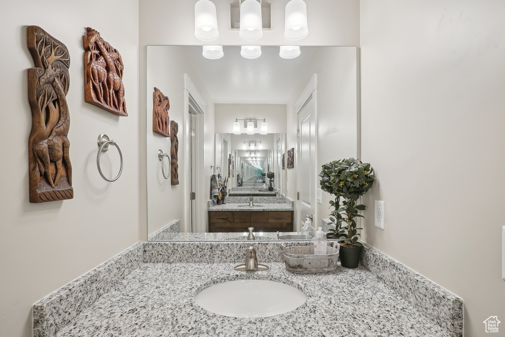 Bathroom featuring vanity