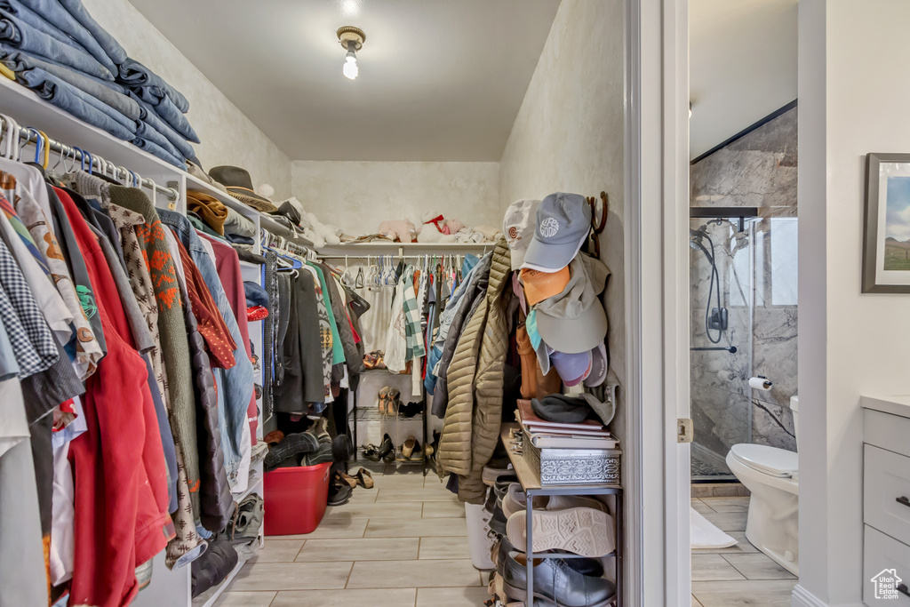 View of spacious closet