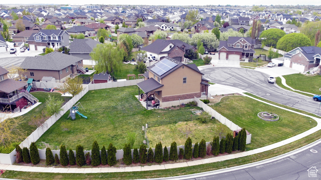 Drone / aerial view with a residential view
