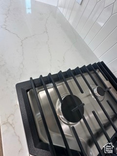 Room details with stone counters