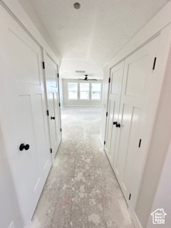 Corridor with lofted ceiling