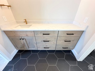 Full bathroom with vanity