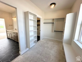 View of spacious closet