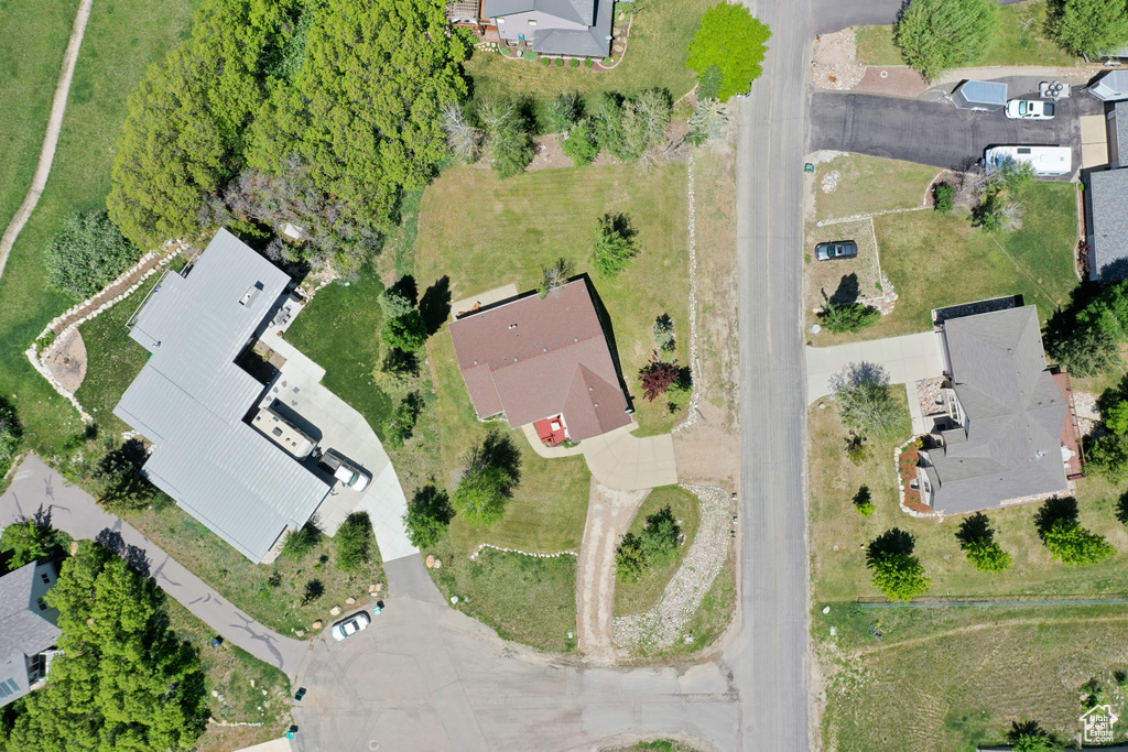 Bird\\\'s eye view with a residential view