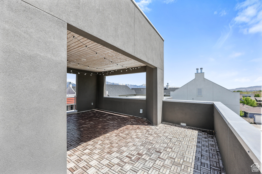 View of patio / terrace with a balcony