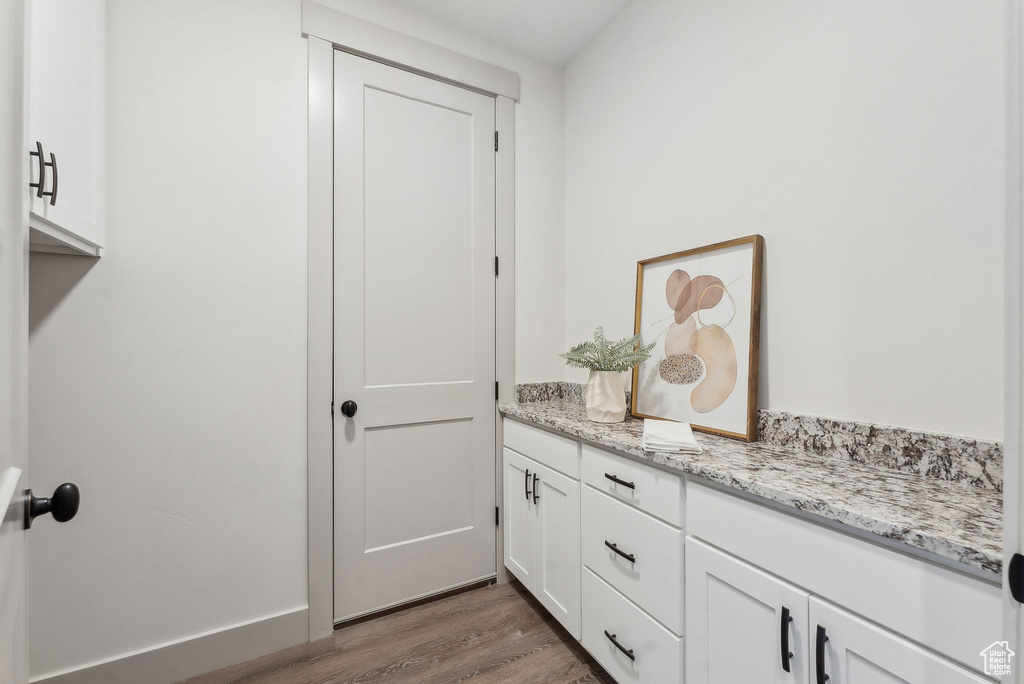 Interior space featuring wood finished floors