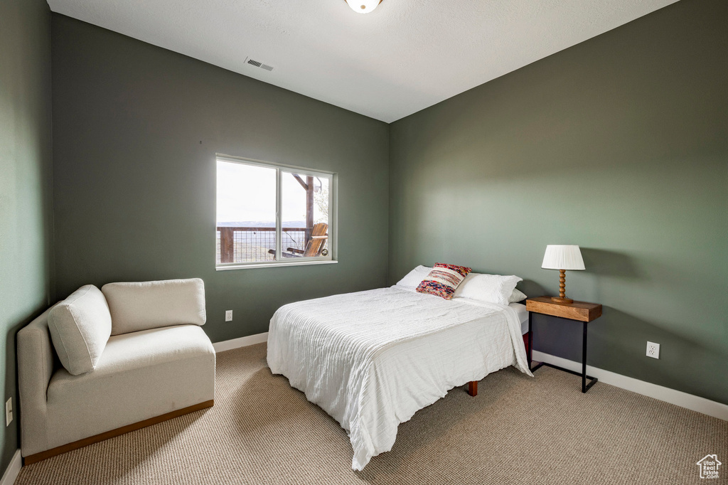 Bedroom featuring baseboards and carpet flooring