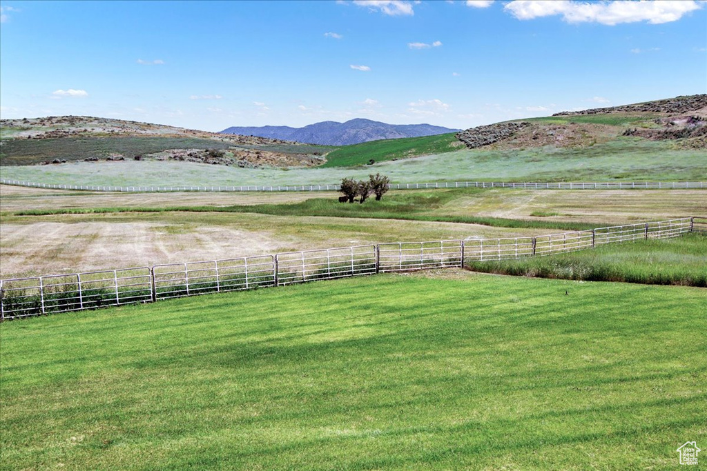 Mountain view featuring a rural view