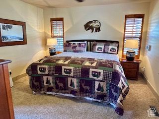 View of carpeted bedroom