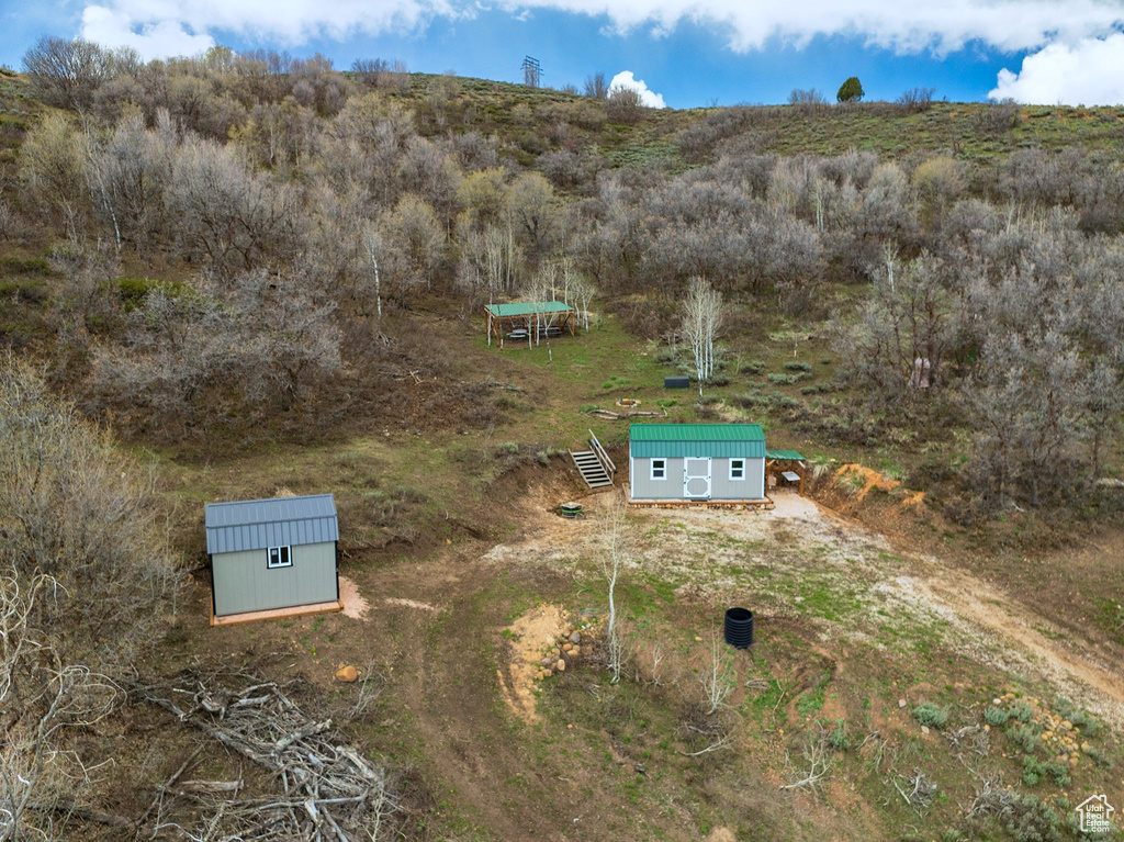 View from above of property
