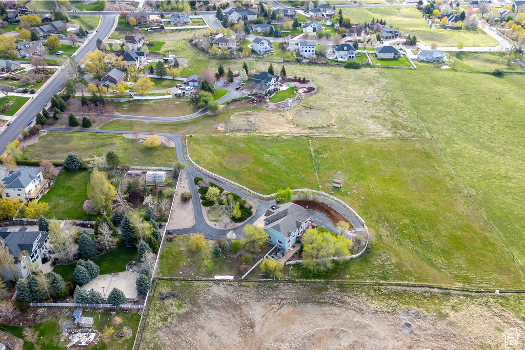 Bird\\\'s eye view with a residential view
