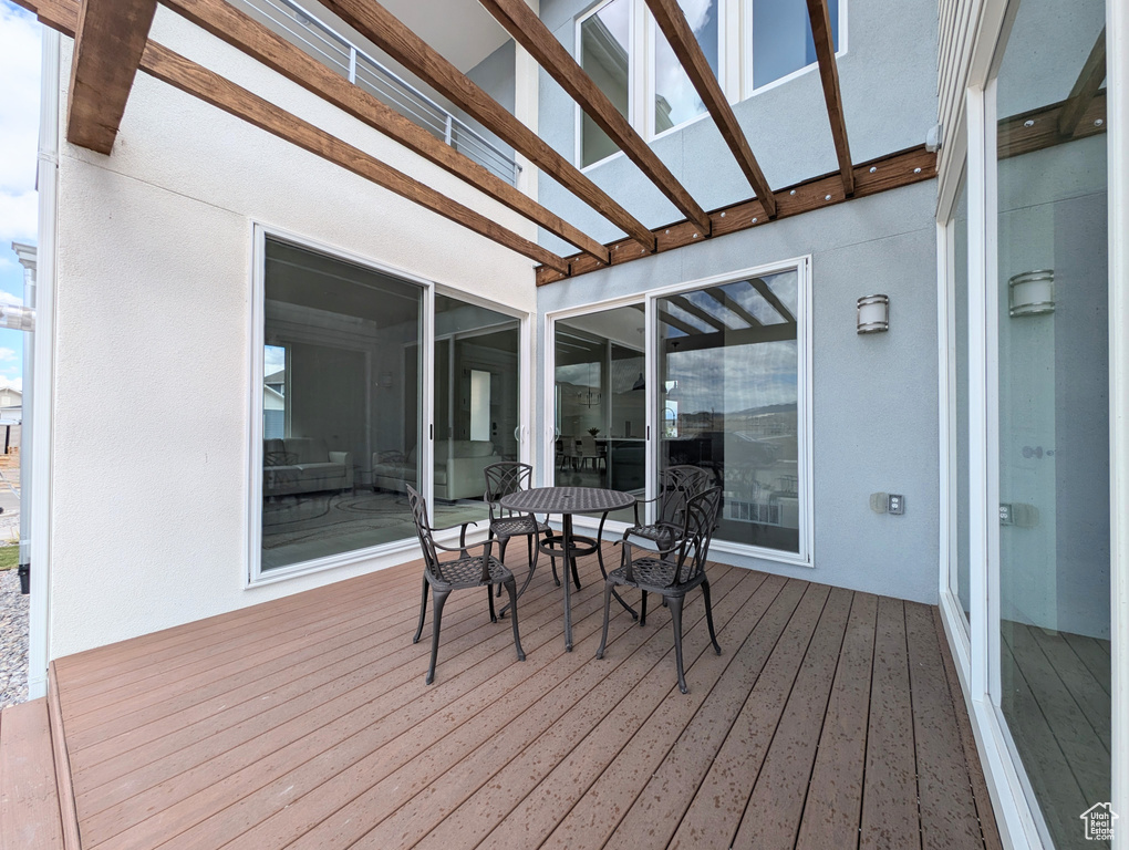 View of wooden terrace