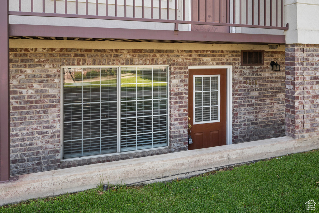 Exterior view of brick siding