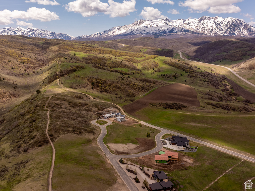 Bird's eye view featuring a mountain view