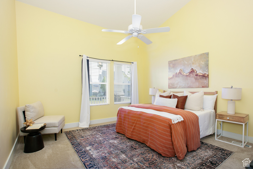 Bedroom with carpet and baseboards