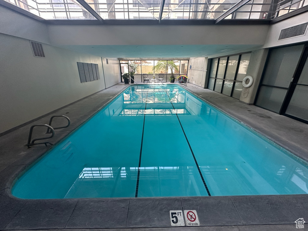 Pool with a lanai