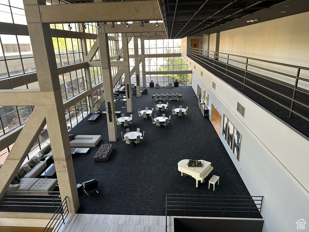 Interior space with plenty of natural light and visible vents