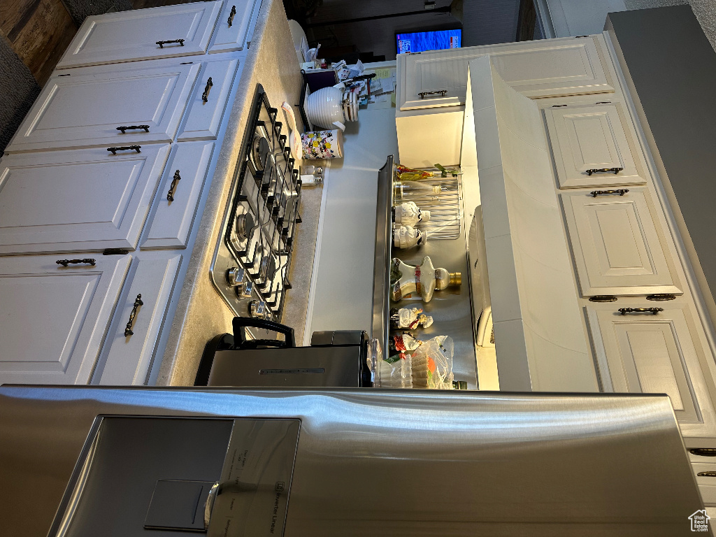 Room details with white cabinets