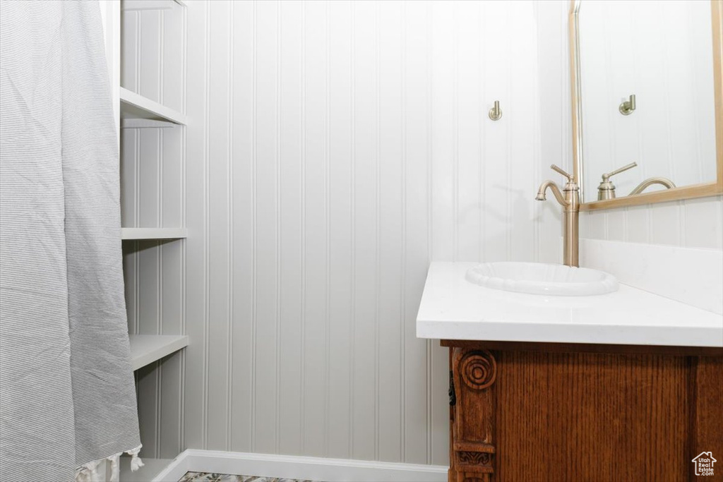 Bathroom featuring vanity