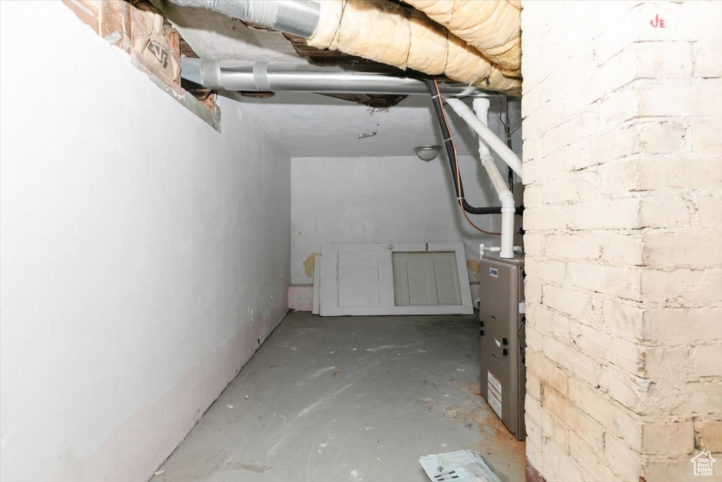View of unfinished below grade area