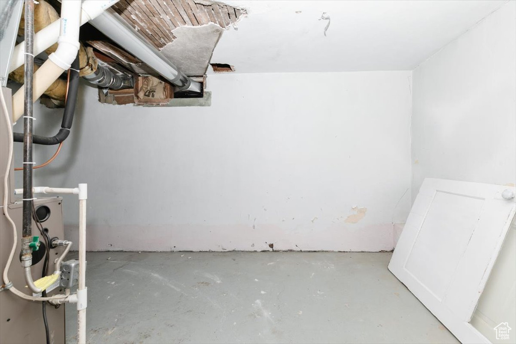 View of unfinished below grade area