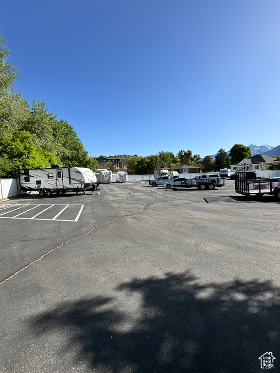 View of uncovered parking lot