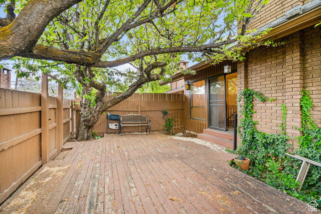 View of patio / terrace featuring a deck and a fenced backyard