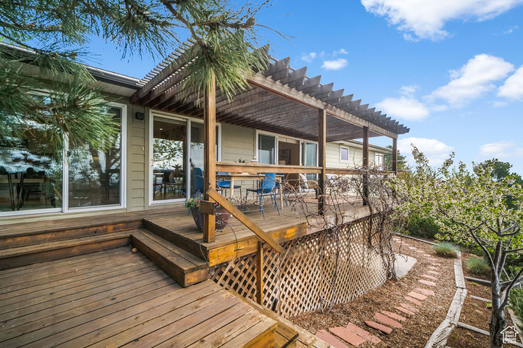 Deck with a pergola